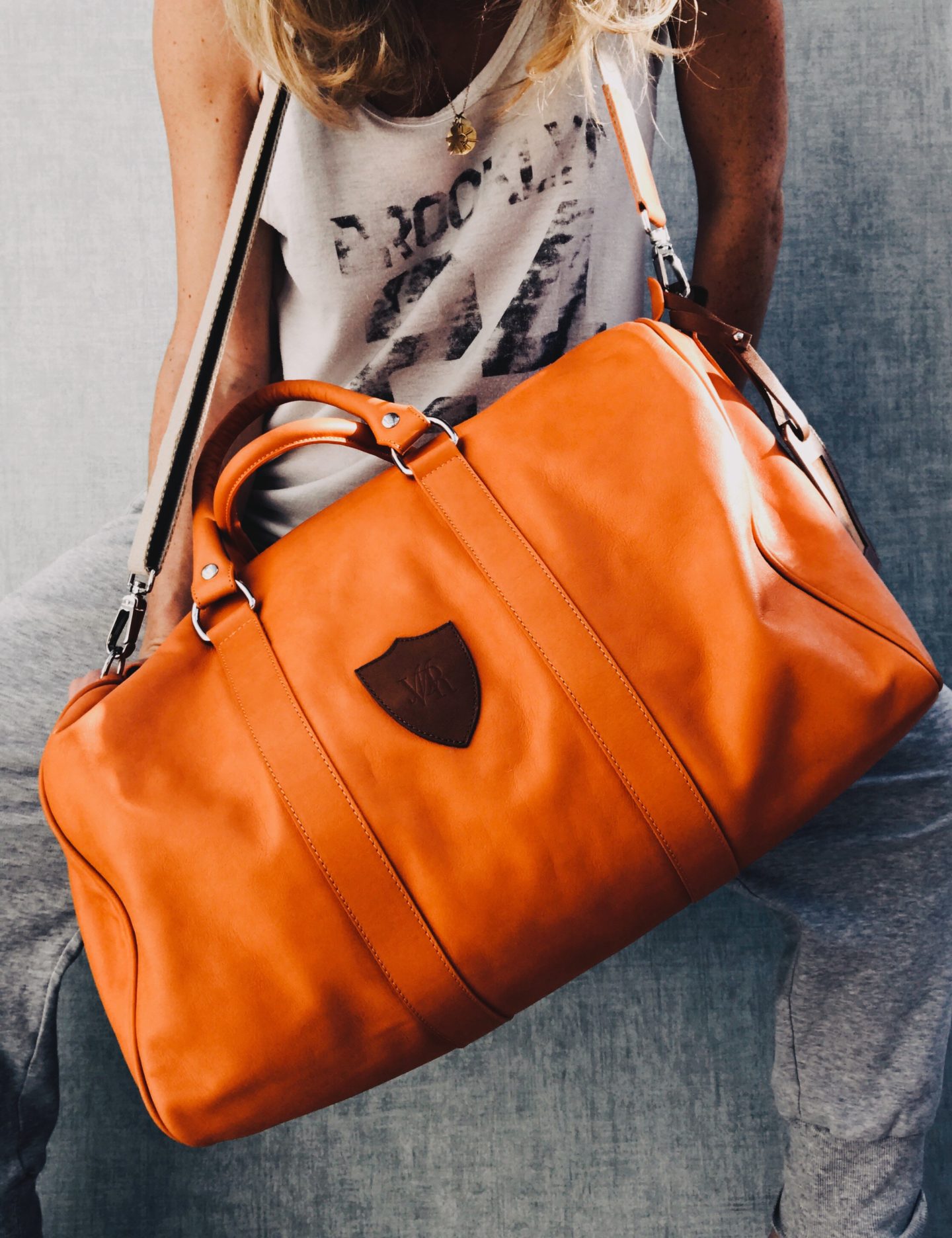 Sac de voyage en cuir italien.