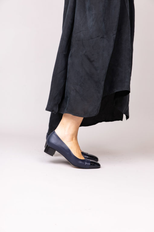 ballerines a talon bleu marine