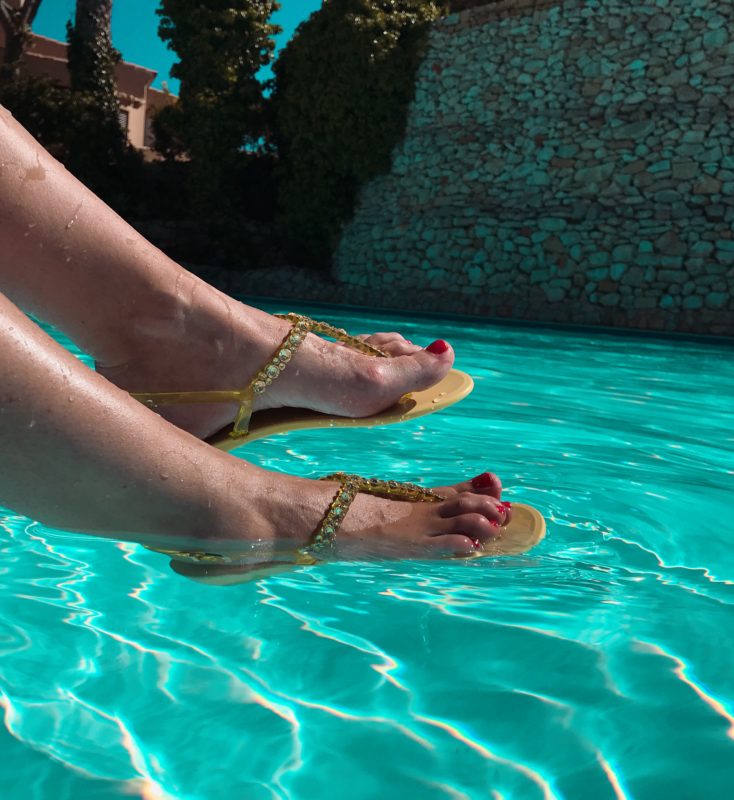 Claquette de plage waterproof Swarovski by MAISON VIA ROMA.
