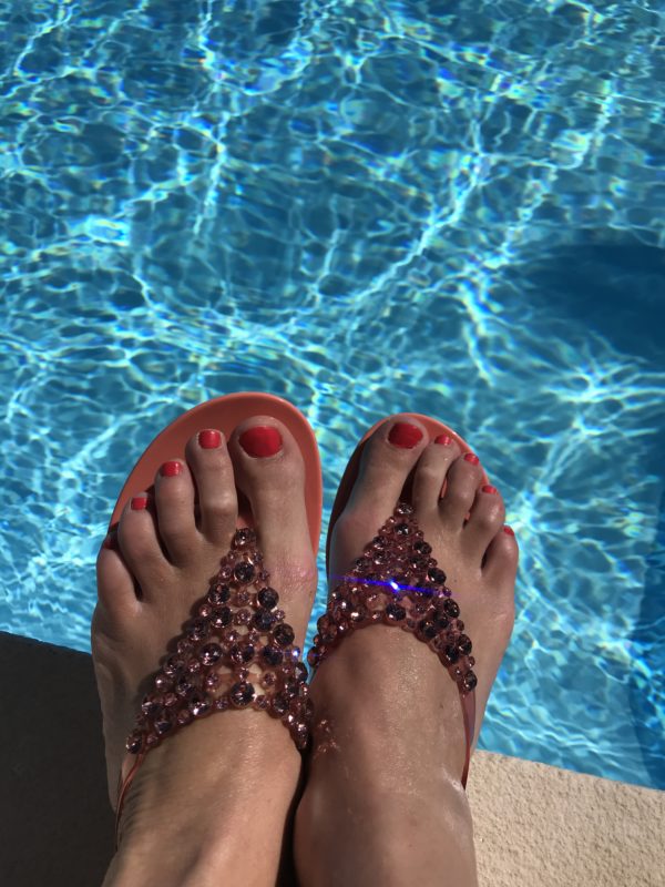 Claquette de plage waterproof Swarovski by MAISON VIA ROMA.