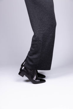 Bottines en cuir de veau pour femme à talon Maison Via Roma.