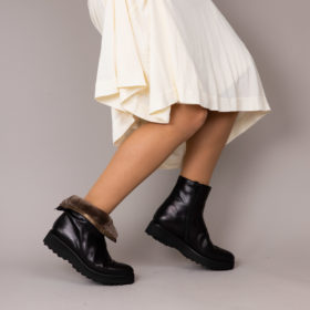 Bottines chaudes et élégantes pour la montagne avec fourrure Maison Via Roma.