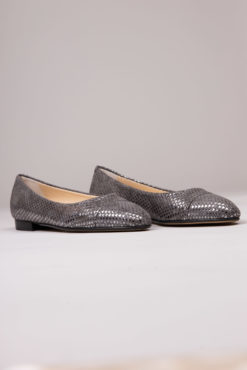 Ballerine italienne élégante à talon 1 cm Maison Via Roma. Cuir.