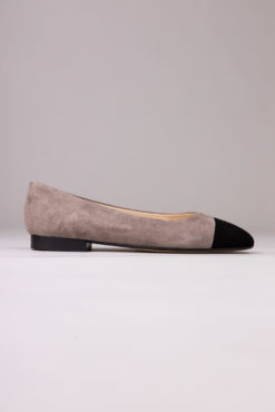 Ballerine italienne élégante à talon 1 cm Maison Via Roma. Cuir.