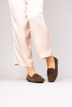 Mocassin confortable et élégant pour femme look carshoes style bateau en cuir italien Maison Via Roma