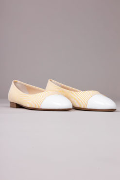 Ballerine à talon jaune Maison Via Roma