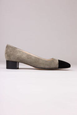 Ballerine italienne élégante à talon 1 cm Maison Via Roma. Cuir.