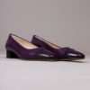 Ballerine à talon en cuir violet Maison Via Roma