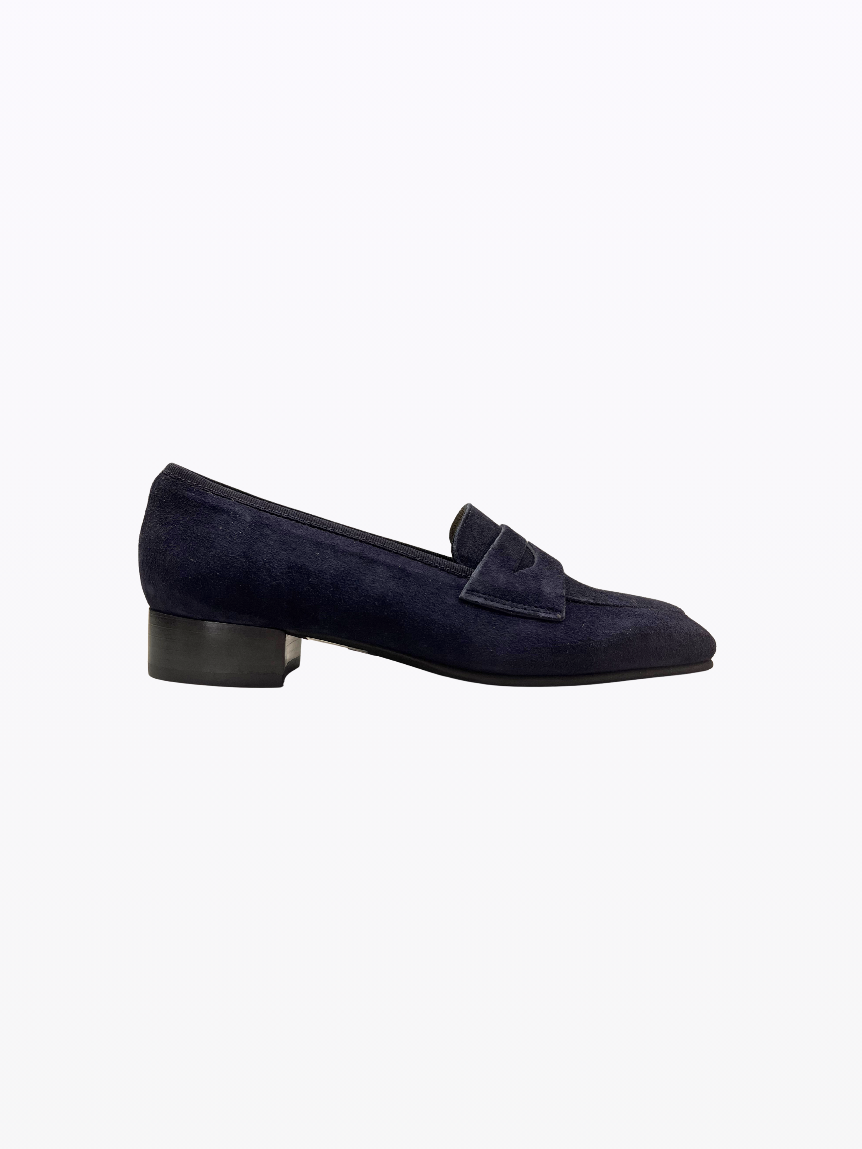 saussure navy suede
