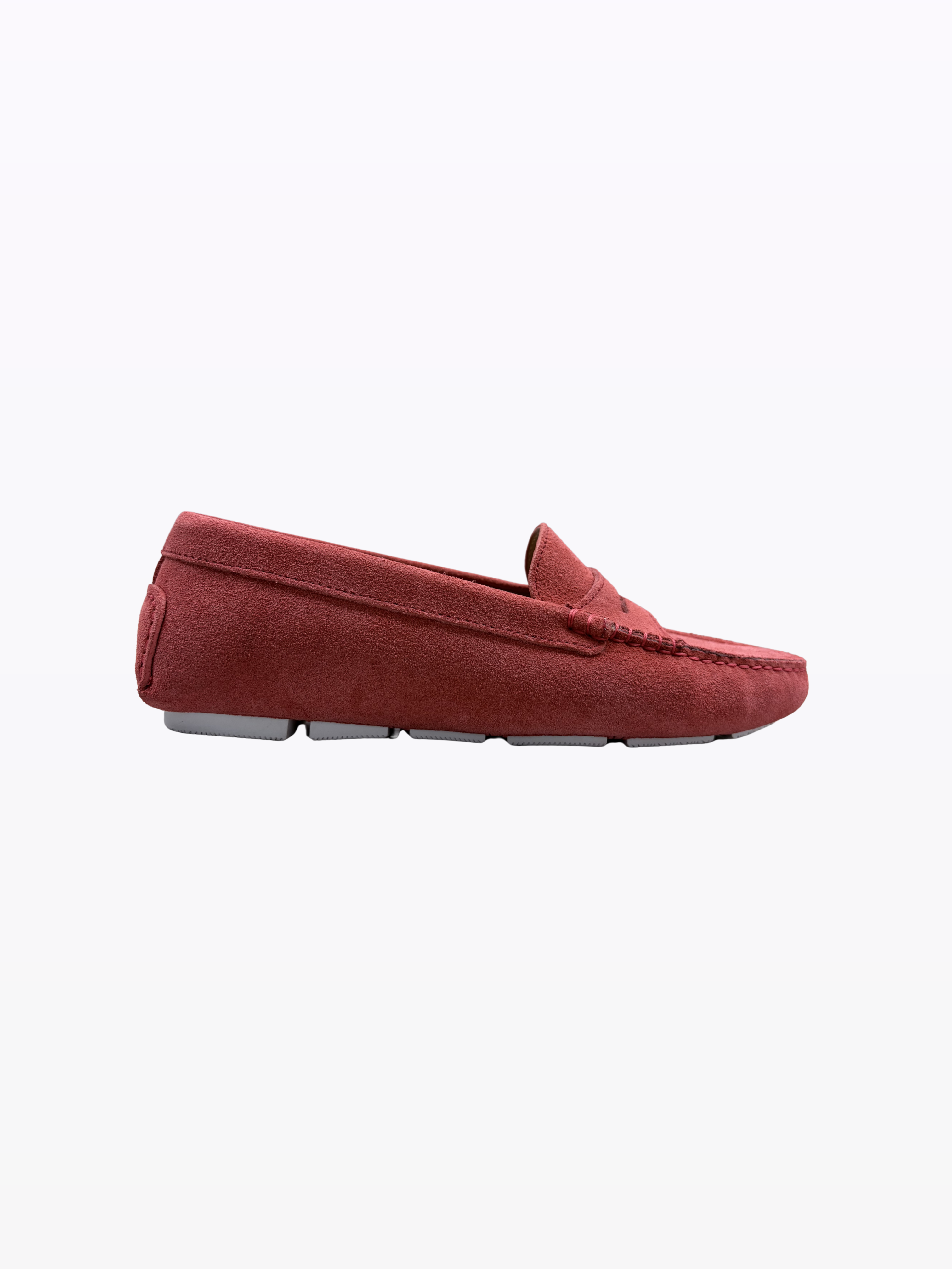 calvin red rubino suede